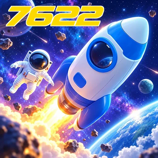 7622 — ilustração de um foguete no espaço