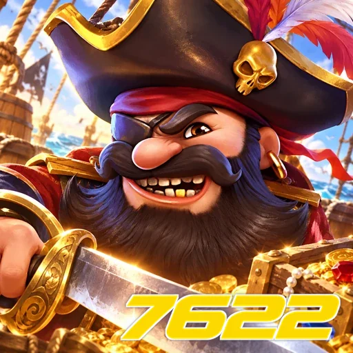 7622 — ilustração de um rei pirata com espada